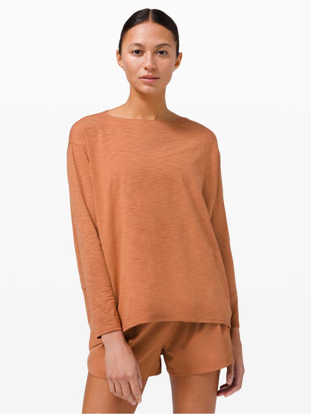 Lululemon Back In Action Long Sleeve Desert Sun